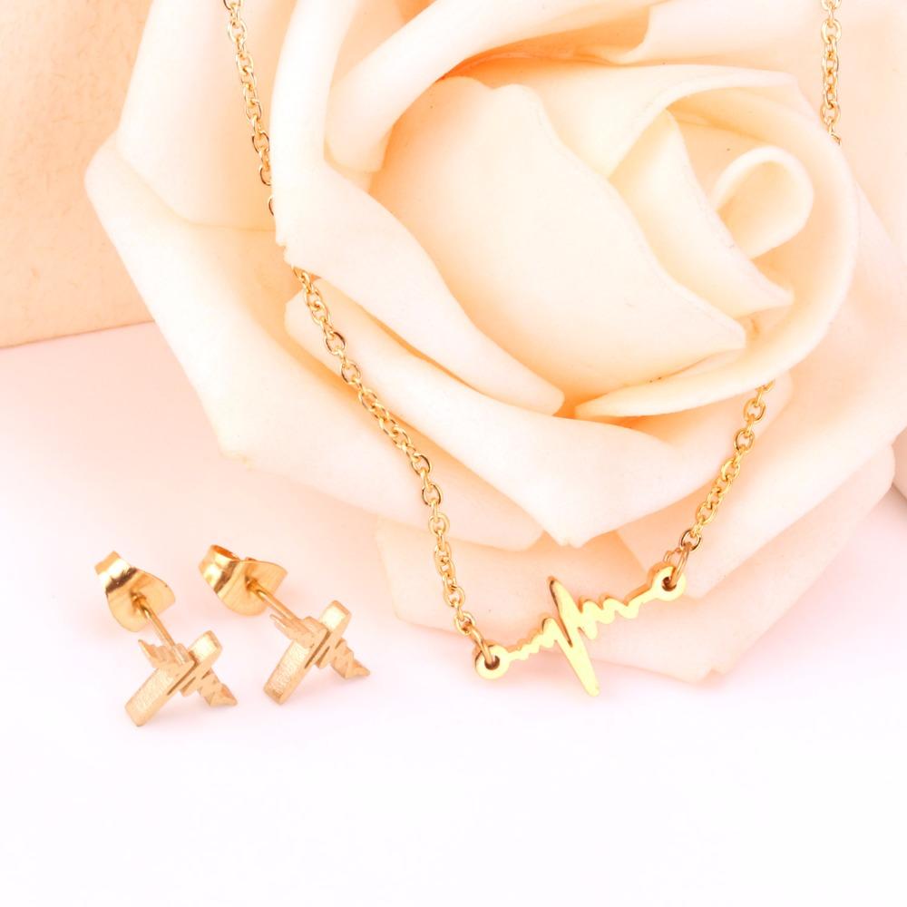 Fashion Gold Color Stainless Steel Jewelry Sets High quality 316L Accessories