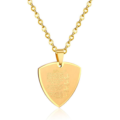 Religious Gold Color Bible Verse Pendant Stainless Steel Scripture Necklaces For Christian Jewelry