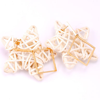 ASON Earrings for Women Gold Color Geometry Dangle Drop Earrings Stainless Steel Accessories Bijoux Party Dropshipping Gift