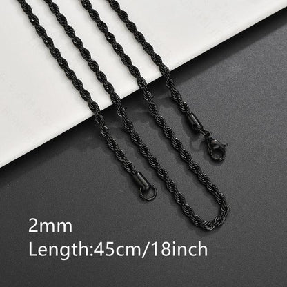 ASON Stainless Steel Twist Snake Fat Snake Blade Chain Necklace Gold Color For Women Men For DIY Fashion Jewelry Making Support