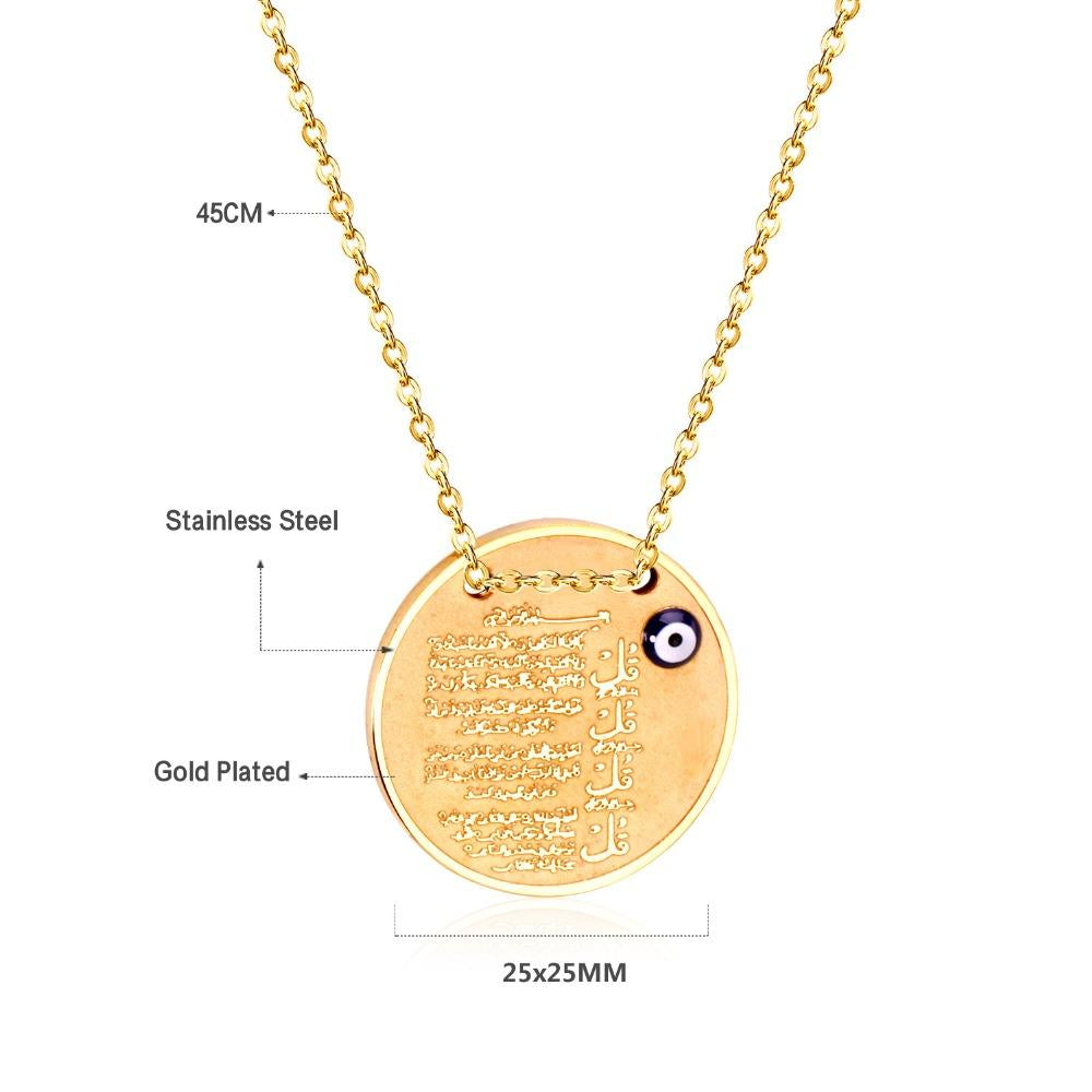 Brand New Religion Pendant Necklaces With Eyes Shape Stainless Steel Fashion Necklaces