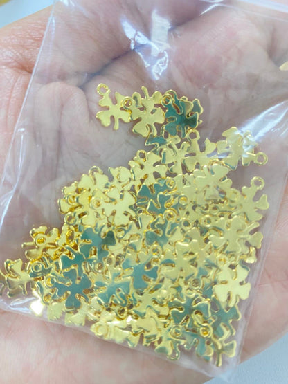 ASON 100 Pcs/Lots Ladies Necklace Heart Charm Pendant Stainless Steel For Necklace Bracelet DIY Handmade Jewelry Making Supplies