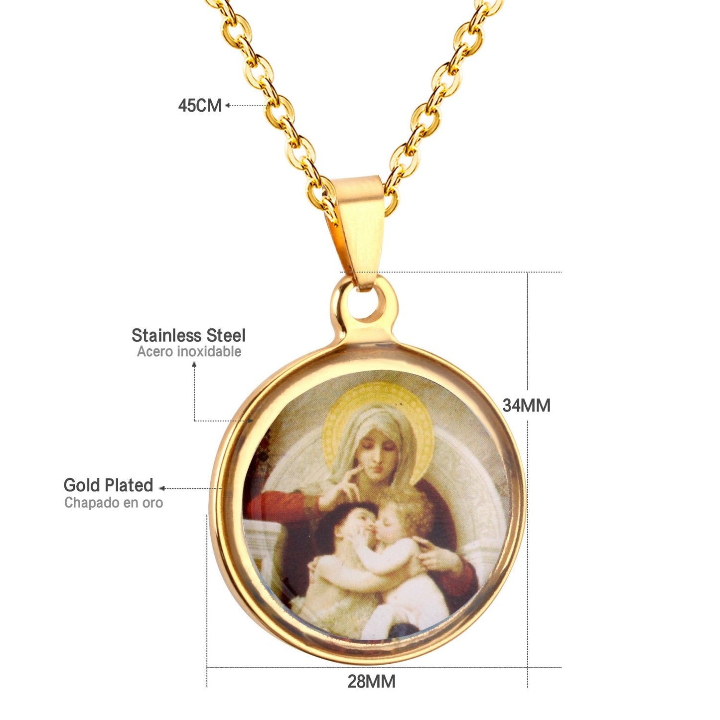 Hot sale in the Middle East Country Blessed Virgin Mary Pendants Necklace 5pcs/lot Wholesale Necklaces