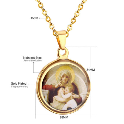 Hot sale in the Middle East Country Blessed Virgin Mary Pendants Necklace 5pcs/lot Wholesale Necklaces