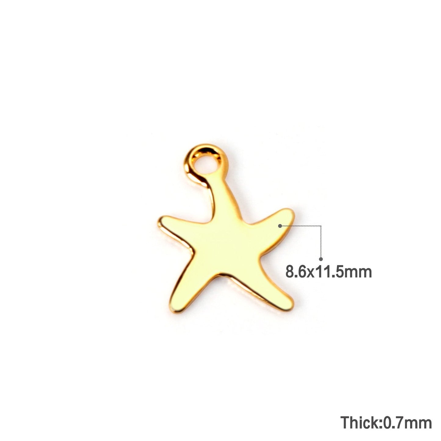 ASON 100Pcs/Lots Perforated star Charms 316L Stainless Steel Geometry Fashion For Necklace Bracelet DIY Jewelry Making Supplies