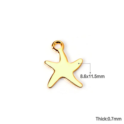 ASON 100Pcs/Lots Perforated star Charms 316L Stainless Steel Geometry Fashion For Necklace Bracelet DIY Jewelry Making Supplies