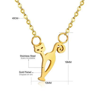 Animal Pattern Pendant Gold Color Necklace For Men Women Jewelry Stainless Steel Chain Necklaces Collares Collier