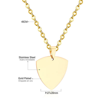 Gothic Fashion Gold Heart Pendant Necklace For Men Women Jewelry Stainless Steel Chain Necklaces Collares Collier