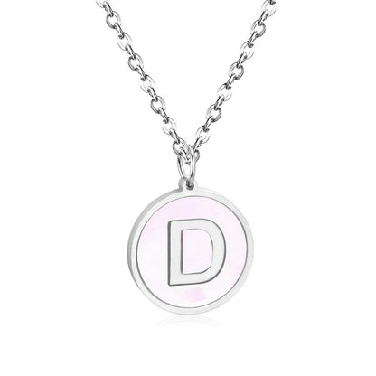 New and Hot 316L Stainless Steel Alphabet Pendant Necklace 26 Letters A-Z Choker Necklaces Jewelry