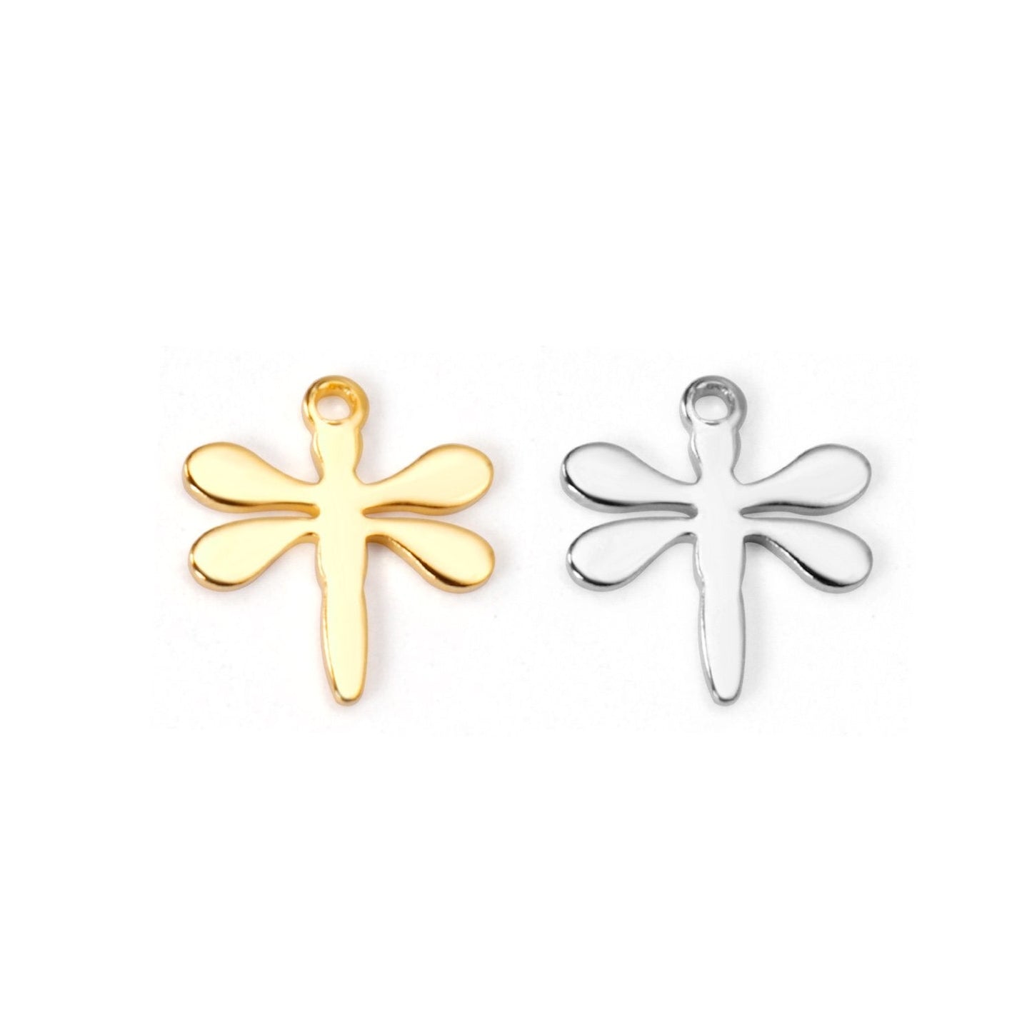 ASON 100pcs/lot Wholesale Dragonfly Pendant 316L Stainless Steel Animal Charm For Necklace Bracelet Jewelry Making Supplies