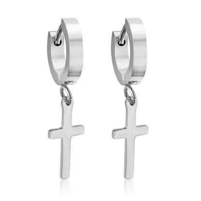 Hoop Earrings For Women Cross Fashion Jewelry Stainless Steel 2020 Earings Jewellery pendientes oorbellen Bricos
