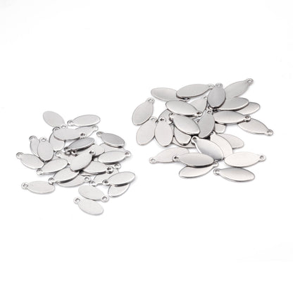 ASON 100pcs/lot Classic Stainless Steel Water Drop Pendants Charms Jewelry Accessories for Bracelet Anklet DIY Jewelry Making