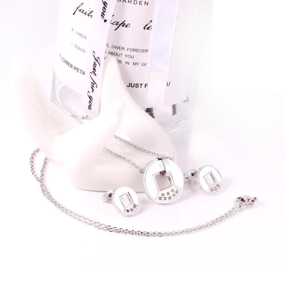 Cute Style Shell Necklace Earring Sets Fashion Stainless Steel Jewelry Sets Costume Jewelry