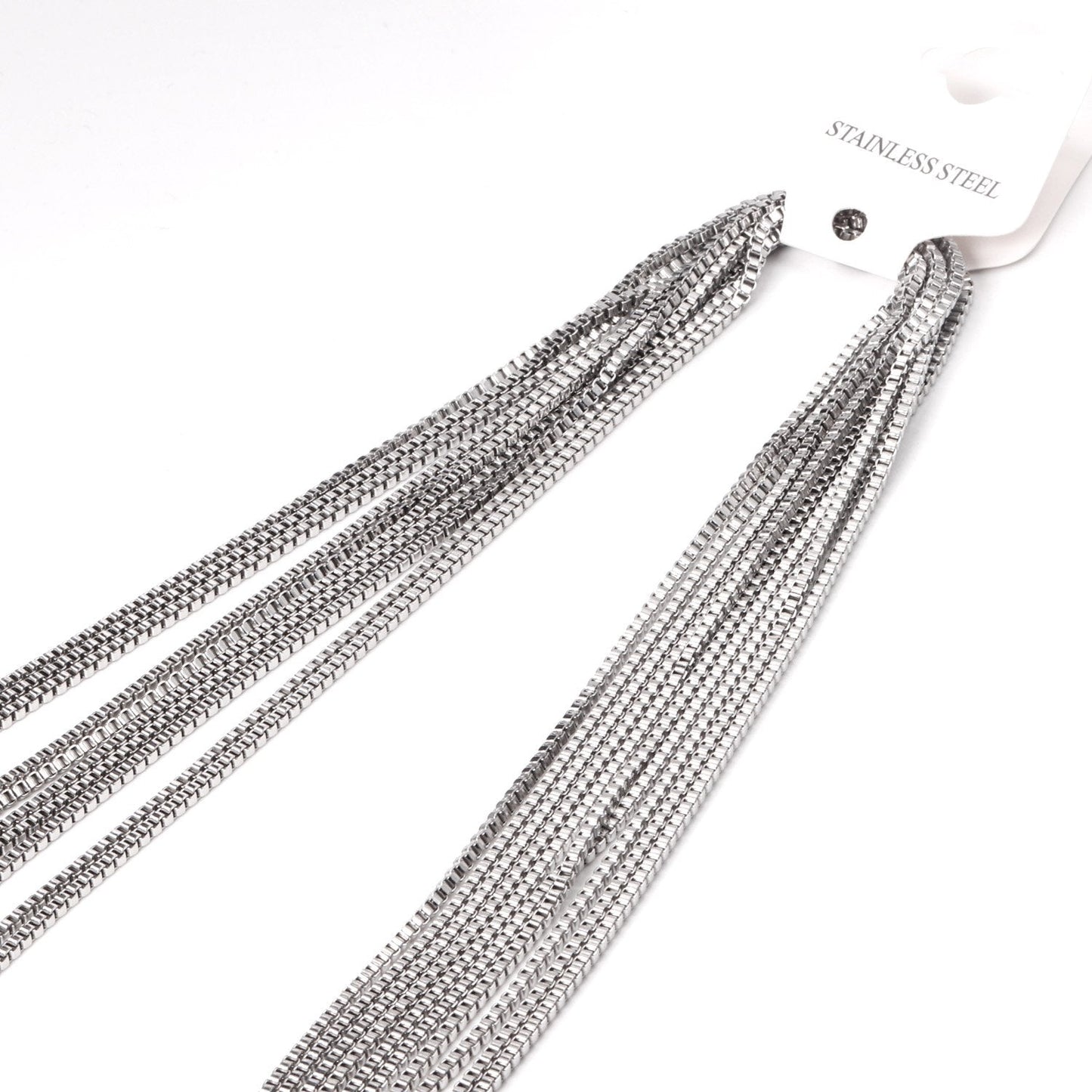ASON Stainless Steel Chains Wholesale 10Pcs/lots Gold Black Rose Silver Color Width Long Chains Necklace DIY Jewelry Box Chains