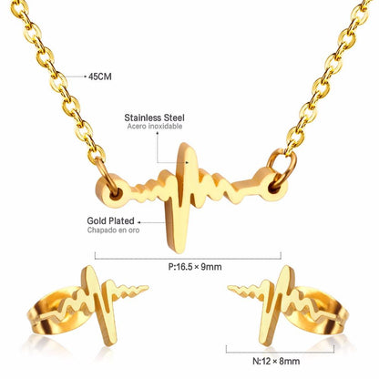 Fashion Gold Color Stainless Steel Jewelry Sets High quality 316L Accessories