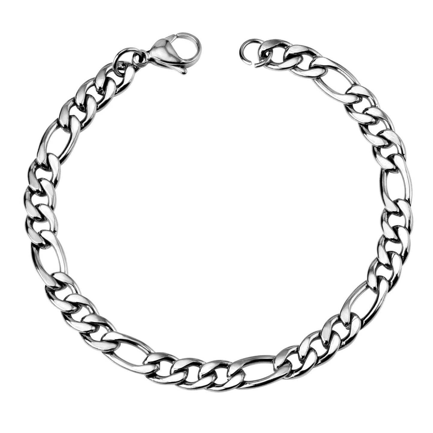 Wholesale Ason 7mm Cuban Link Chain Bracelets Stainless Steel Gold Color for Men Women Party Gift Fashion Bangle Jewelry Boho