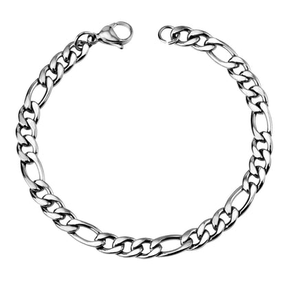 Wholesale Ason 7mm Cuban Link Chain Bracelets Stainless Steel Gold Color for Men Women Party Gift Fashion Bangle Jewelry Boho
