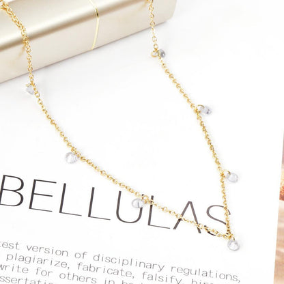 Crystal Pendant Stainless Steel Necklace Jewelry Women's Chains Necklaces Collars Accessories Party 2021 Hot bijoux