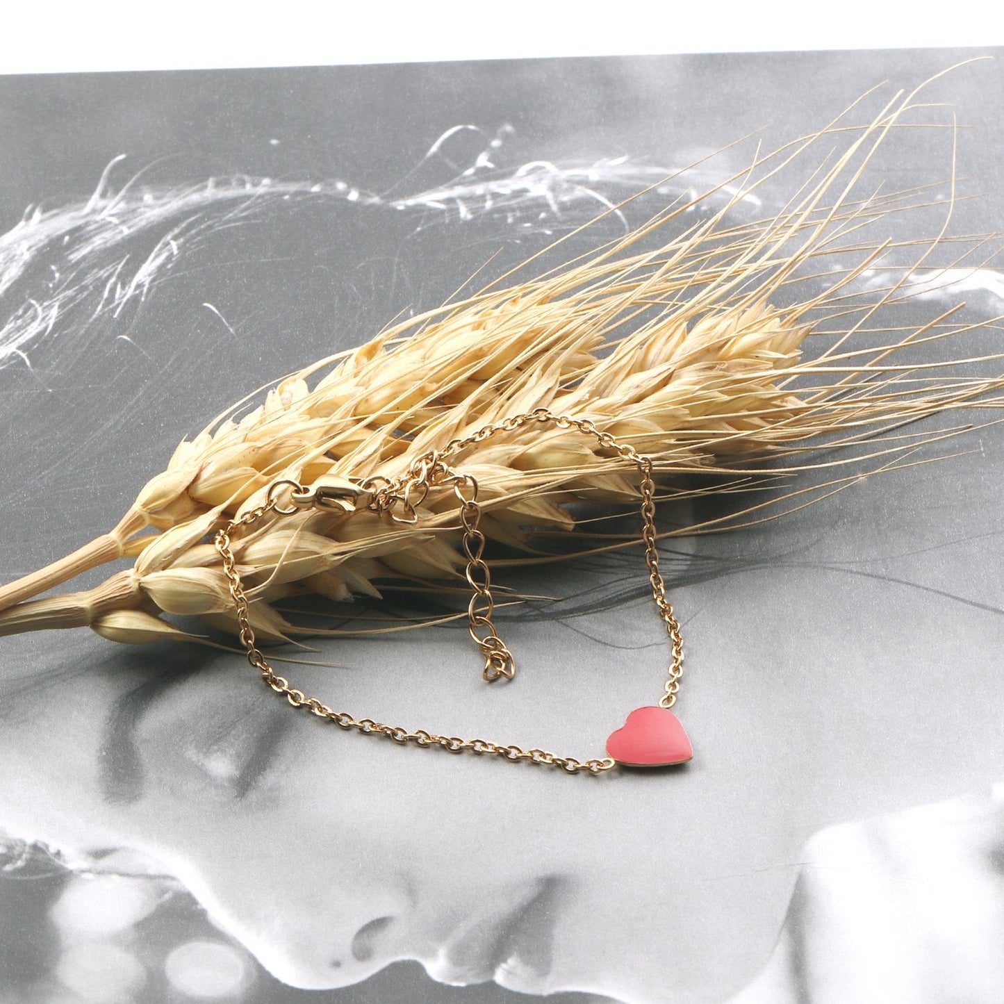 Red Heart Charm Gold Color Pulseras 2020 Fashion Bracelets For Femme Women Chain Bracelet  Jewellery accesorios