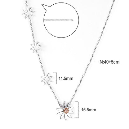 Fairy Ladies Floral Pendant Necklaces Daisy Cute Charms collares para mujer Vintage Boho Jewelry Flower Chokers New