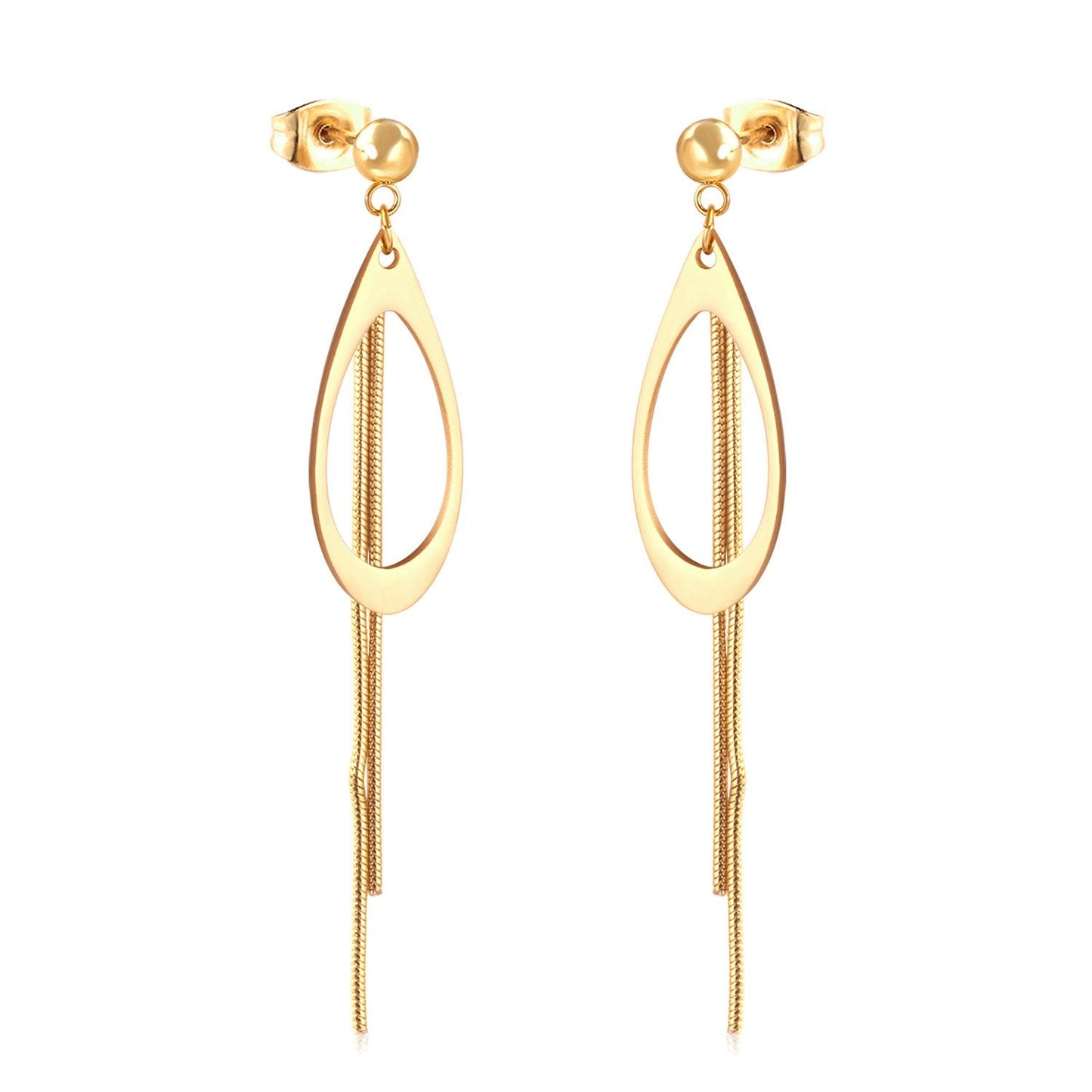 korean style Jewellery 2020 Water Drop Stainless Steel Jewelry Earring Set For Women aretes de mujer Brincos