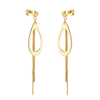 korean style Jewellery 2020 Water Drop Stainless Steel Jewelry Earring Set For Women aretes de mujer Brincos