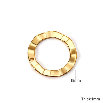 ASON 100 Pcs/Lot Fashion Round Charm Stainless Steel Hollow Out Pendant Wholesale For Necklace Bracelet Jewelry Making Supplies