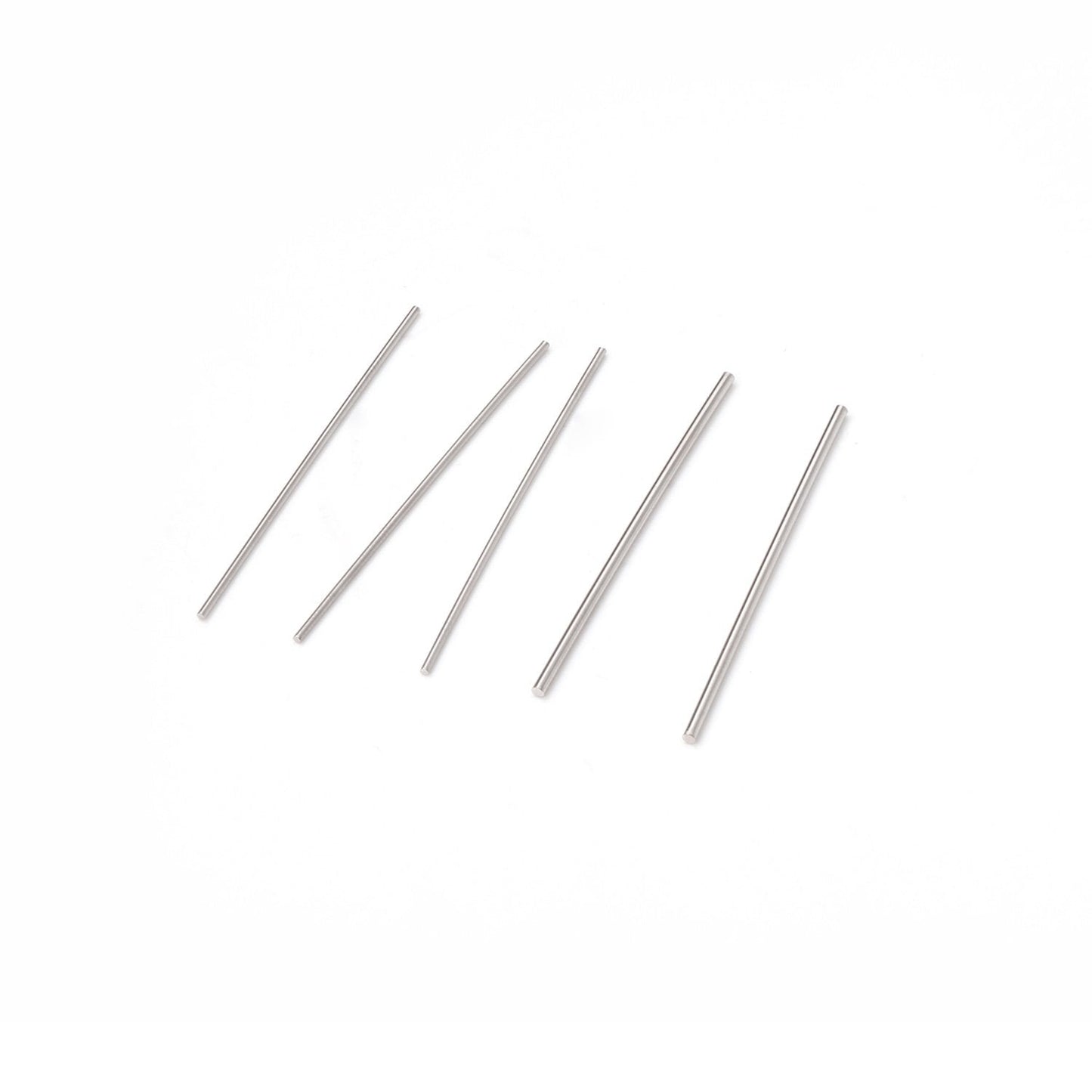 ASON 100pcs/lot Stainless Steel Bar Metal Rod Charm Accessories for DIY Jewelry Making Supplies