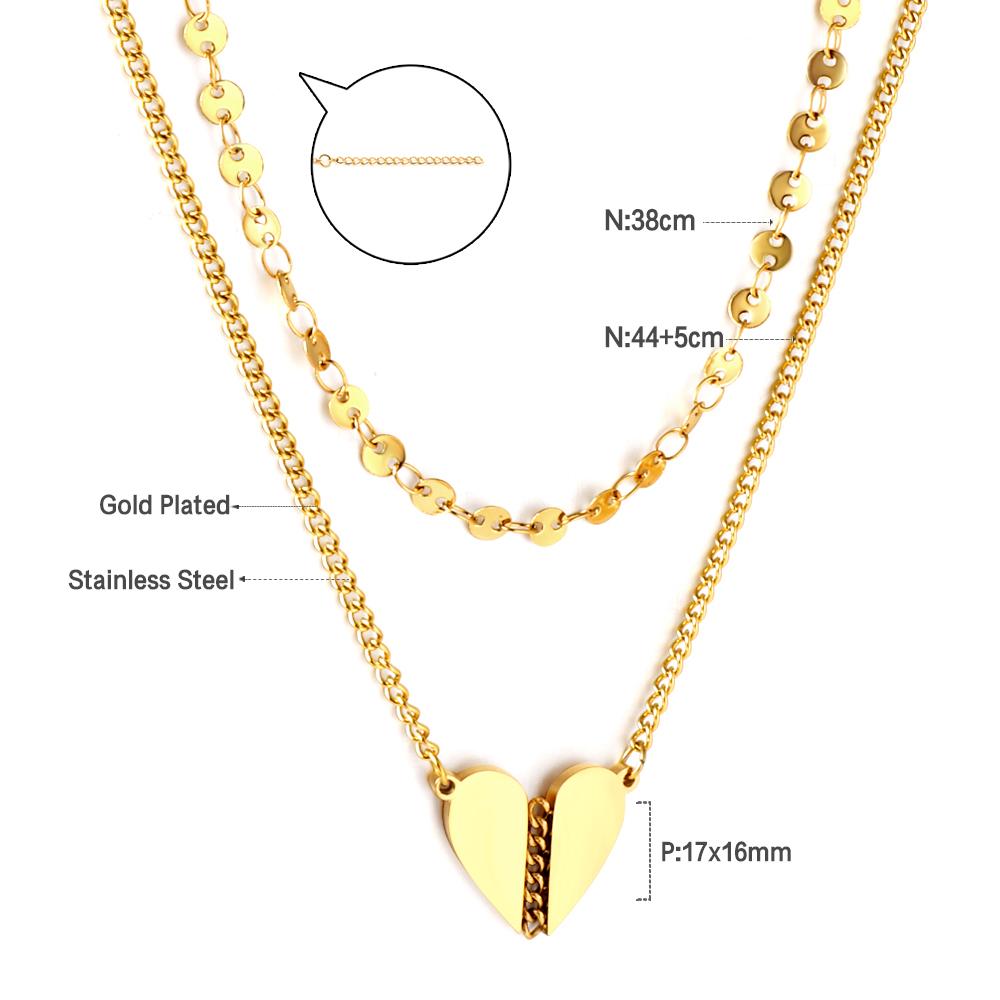 Double Layered Decor Necklaces Heart Broken Woman Choker Rainbow Multilayer Lightning Brand Design Products On Neck