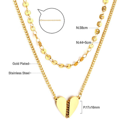 Double Layered Decor Necklaces Heart Broken Woman Choker Rainbow Multilayer Lightning Brand Design Products On Neck