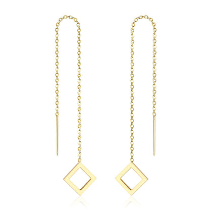 Jewelry Long Tassel Dangle Earrings For Women Drop Earring Stainless Steel korean Style Earings brincos pendientes