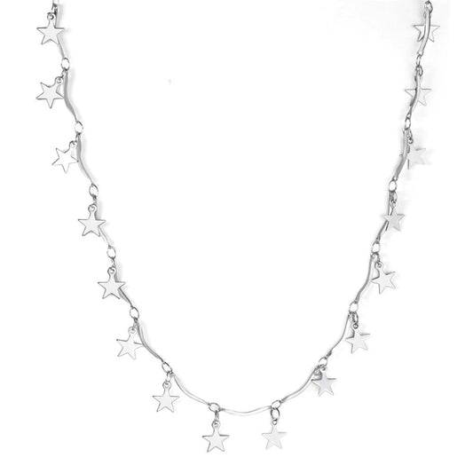 Metal Star Charms Necklaces For Goth Egirls Star Chains Choker Women collier pentacle Boho Jewelry Christmas Gift