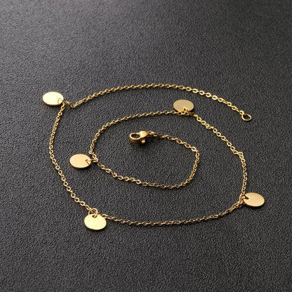 Collier Choker 8mm Pendant Babygirl Gold Chain Necklace For Women Men Jewelry Stainless Steel Necklaces Set