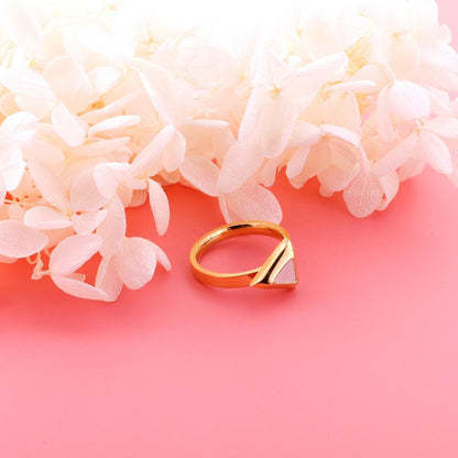 Rings Sets Stainless Steel Triangle Shell Single Rings Women Accessoiries Gold Color Engagement Rings Wholesale