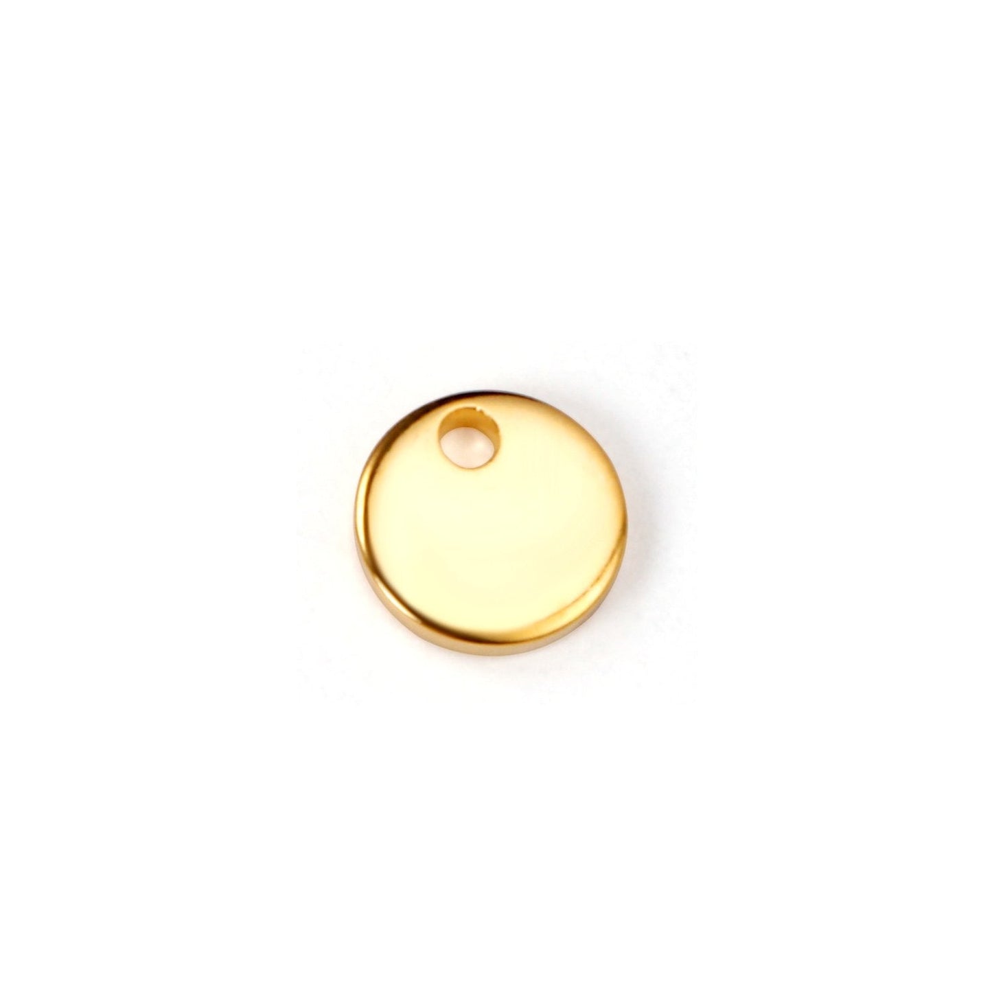 ASON 100pcs Single Hole Disc Pendant Round Stainless Steel  Charm For Necklace Bracelet DRY Handmade Jewelry Making Supplies