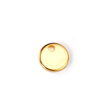 ASON 100pcs Single Hole Disc Pendant Round Stainless Steel  Charm For Necklace Bracelet DRY Handmade Jewelry Making Supplies