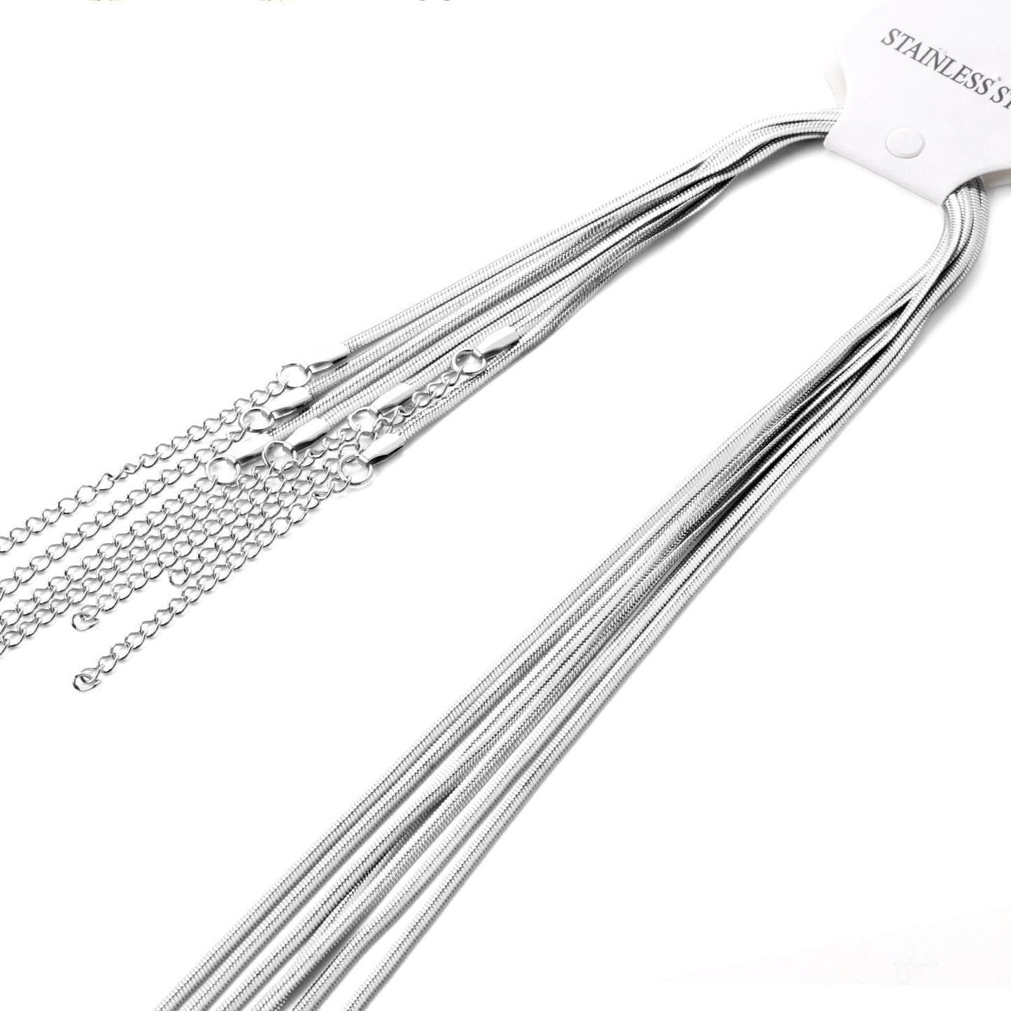 ASON Long Necklace 2022 Collier Female Stainless Steel 2mm Gold Silver Color Trendy Style Snake Extender Chains Necklace Gift