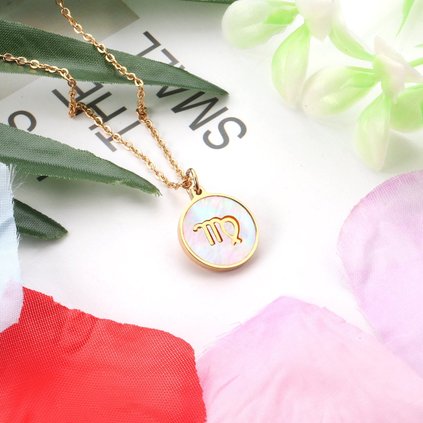 Shell Pendant Twelve Constellation Stainless Steel Necklace Man Jewelry For Women Choker Chain Necklace Collar 2021