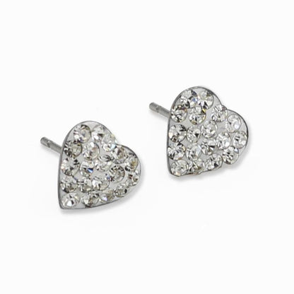 8mm Clay Heart 316L Stainless Steel Small Stud Earrings Women Fashion Earrings Wholesale Earrings
