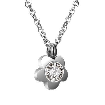 Vintage Flower Star Stainless Steel Gold Necklace Female's Sweater Retro Pendant Necklace Accessory Gifts