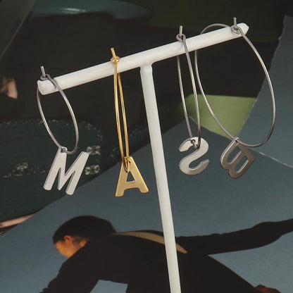 ASON 100pcs/lot Gold/Silver Color Big Circle Earring Hoops Stainless Steel Earring Clasps Metal Ring for Jewelry Making Supplies