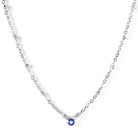 Blue Turkish Eye Round Pendant Necklaces Elegant Female Colliers Aesthetic Women Collares Office Lady Jewelry Gifts
