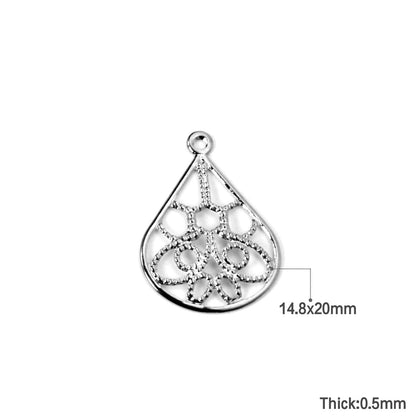 ASON 100 Pcs/Lots Classical Water Droplets Charm 316L Stainless Steel  For Necklace Earring DRY Handmade Jewelry Making Supplies