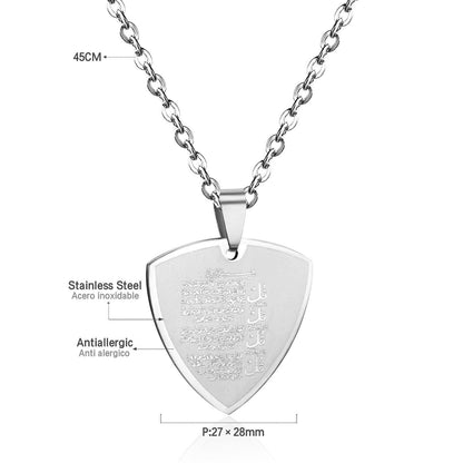 Religious Gold Color Bible Verse Pendant Stainless Steel Scripture Necklaces For Christian Jewelry