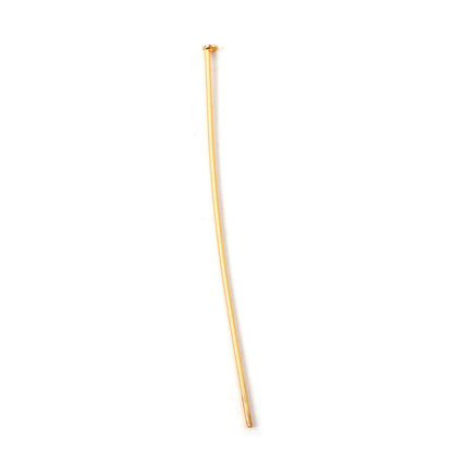 ASON 100 Pcs/Lots Flat Head Needle Stainless Steel Pin Head Pins Gold Color Head Pins For Jewelry Findings Making DIY Needles