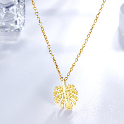 Leaf Shape Pendant Necklaces For Men/Women Rock Party Jewelry Present Statement Chain Necklace Choker 2022 New Arrival