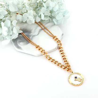 Thick Cubic Chain Mix Chains Brand Design Astronaut Pendant Necklace For Woman Boy Jewelry For Uniqu Birthday Gifts