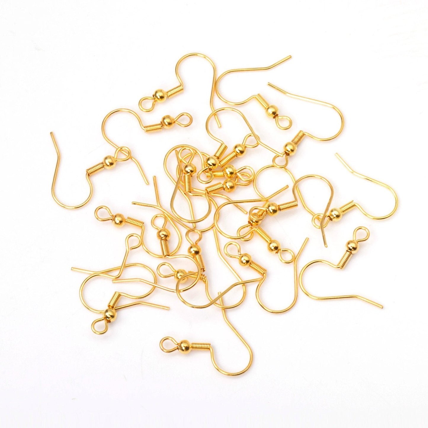 ASON 100 Gold/Silver Color Stainless Steel Earring Hooks,With Steel Ball Jewelry, Can Be Used For DIY Jewelry Making Accessories