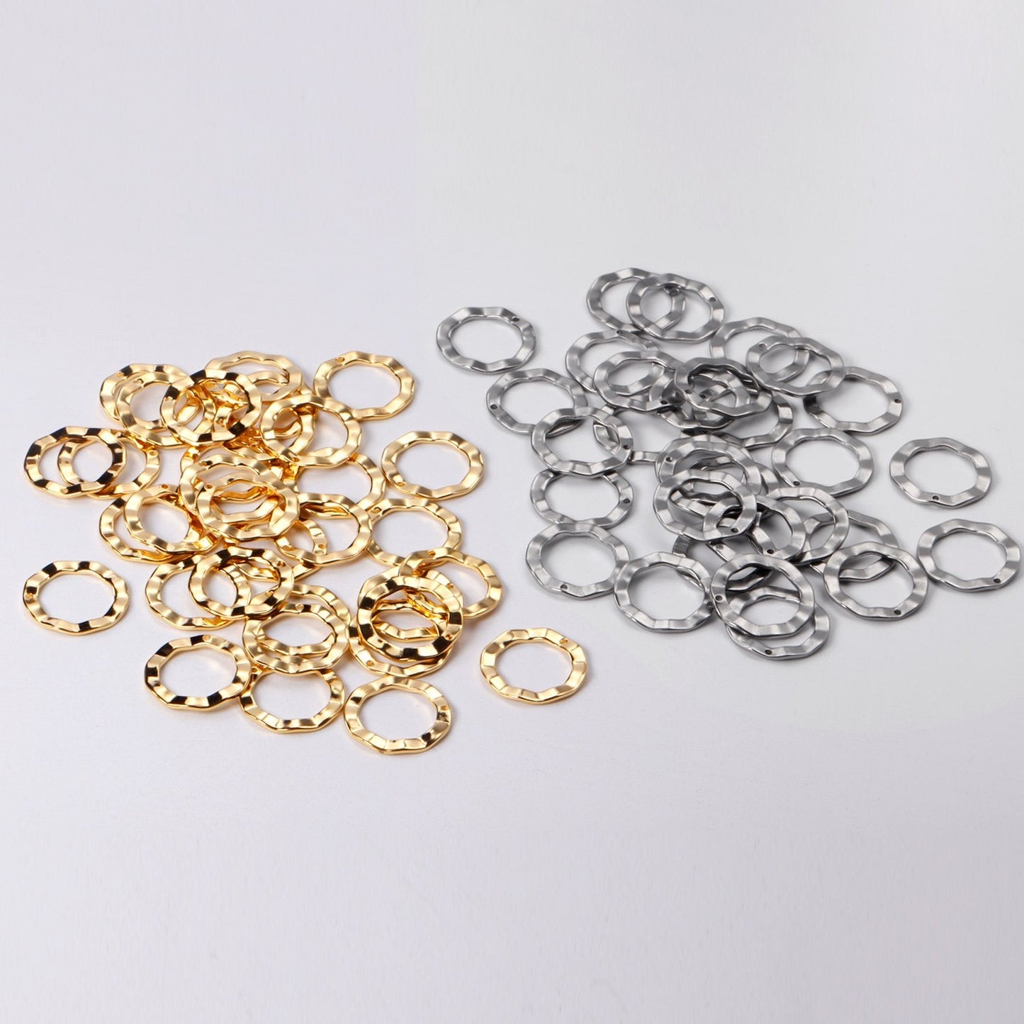 ASON 100 Pcs/Lot Fashion Round Charm Stainless Steel Hollow Out Pendant Wholesale For Necklace Bracelet Jewelry Making Supplies