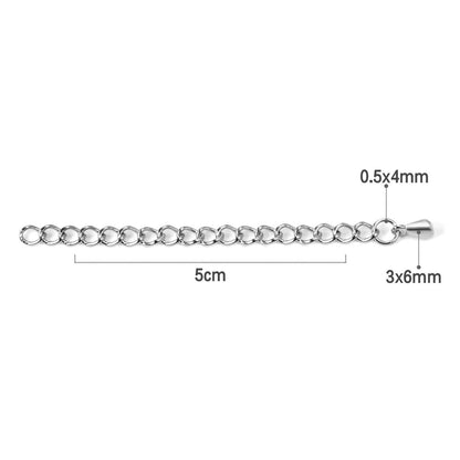 ASON 10pcs/lot Stainless Steel Chain Connector 5mm Lengthen The Chain Gold Silver Color Bracelet Necklace DIY Jewelry Accessory